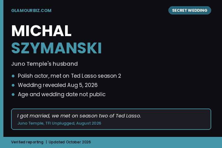 Michal Szymanski Juno Temple husband Polish actor Ted Lasso 2026