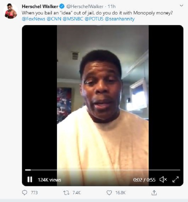 herschel walker twitter presidential debate