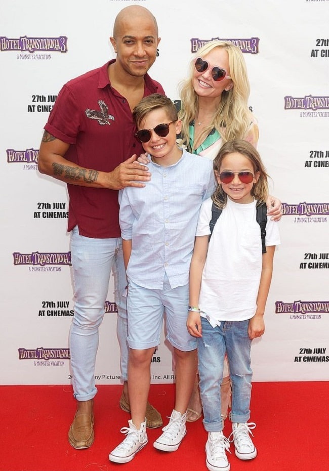 emma bunton with husband jade jones and kids