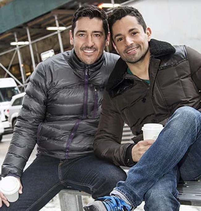 jonathan knight with his husband harley rodriguez