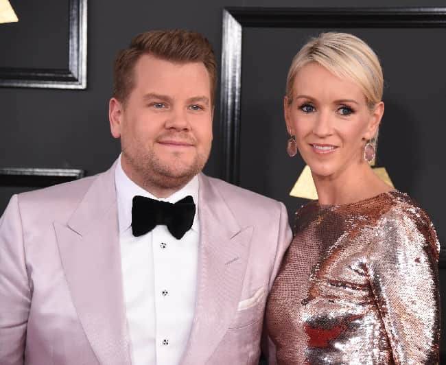 julia carey with her husband james corden