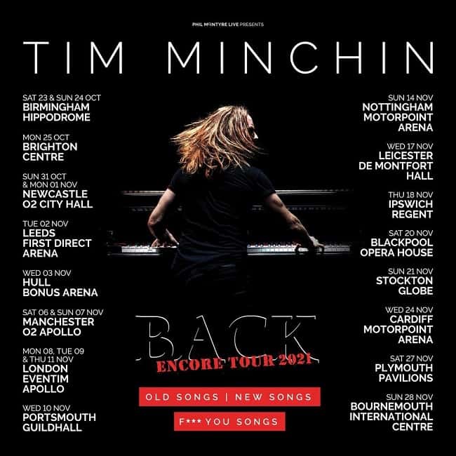 tim minchin uk encore tour schedules