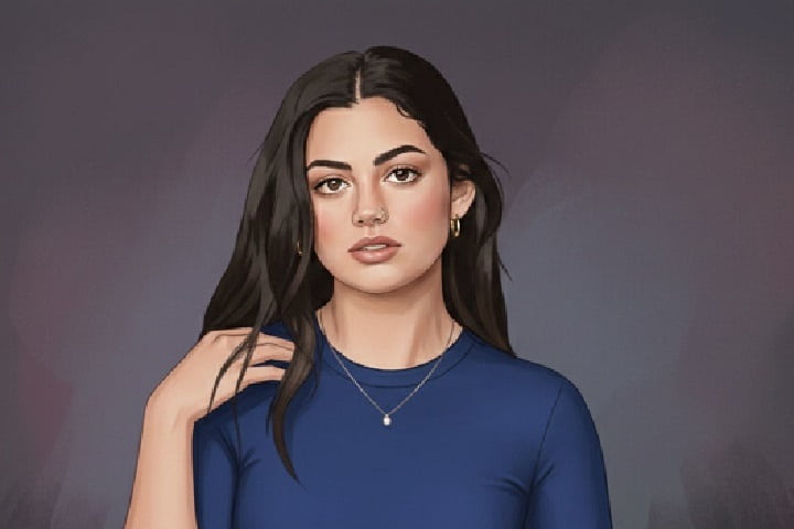 AI-illustrated image of Sadie Laflamme-Snow showcasing her 2025 fashion and lifestyle, blending red carpet elegance with casual Canadian streetwear.